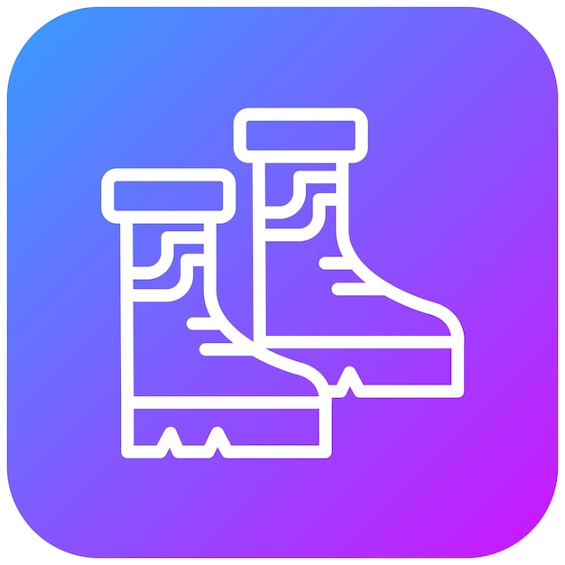 Ilustración vectorial de las botas de bomberos