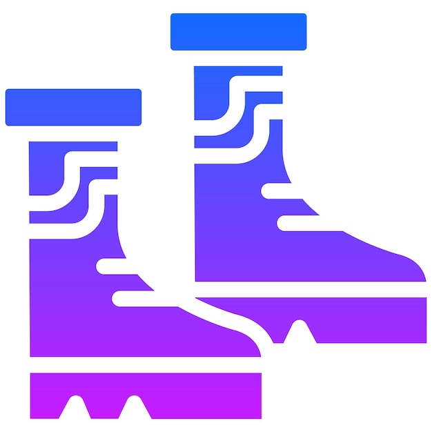 Ilustración vectorial de las botas de bomberos
