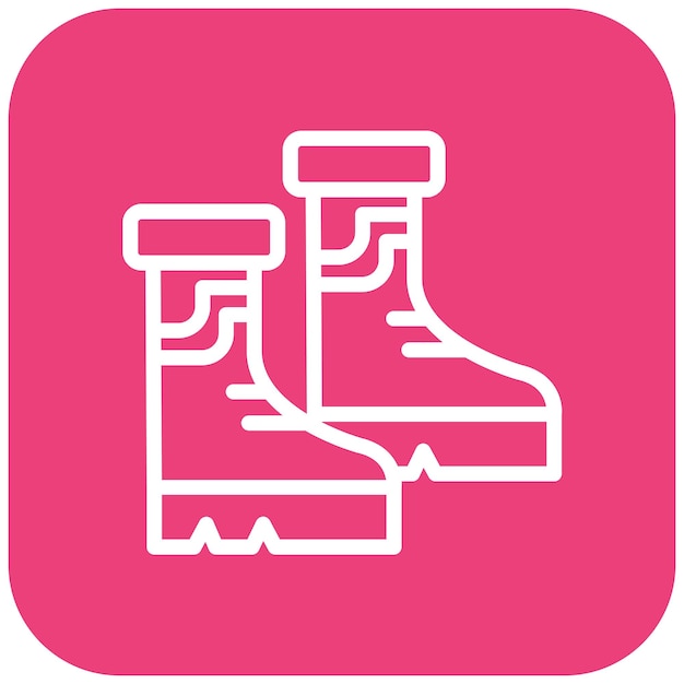 Ilustración vectorial de las botas de bomberos