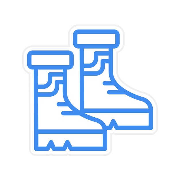 Ilustración vectorial de las botas de bomberos