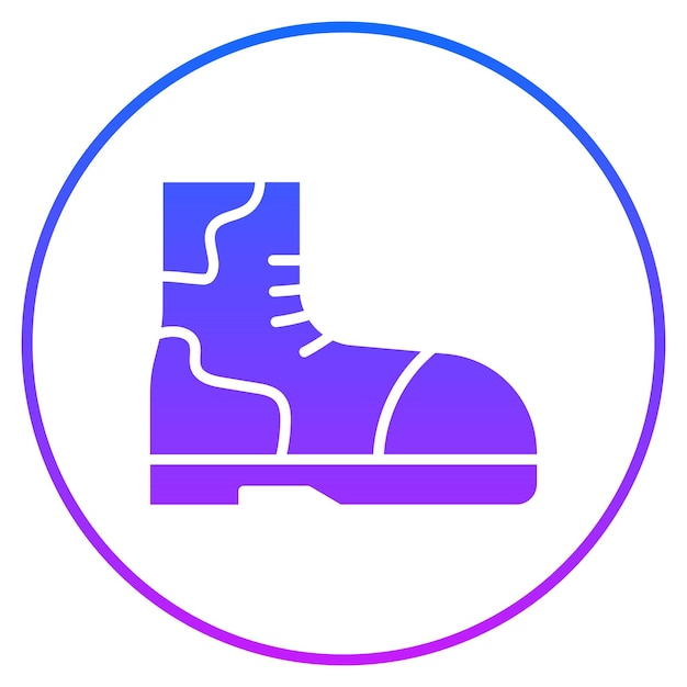 Ilustración vectorial de las botas del ejército