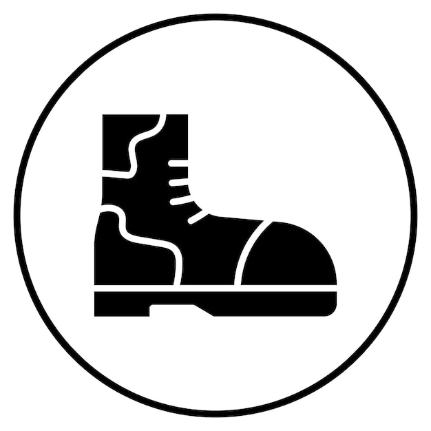 Ilustración vectorial de las botas del ejército
