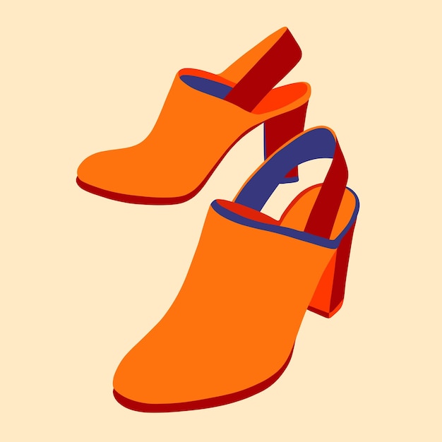Ilustración vectorial de botas femeninas