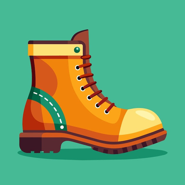 Ilustración vectorial de botas de senderismo.