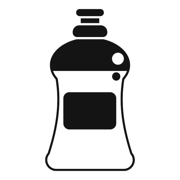 Ilustración vectorial de una botella de detergente en blanco y negro