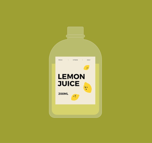 Vector ilustración vectorial de una botella de jugo