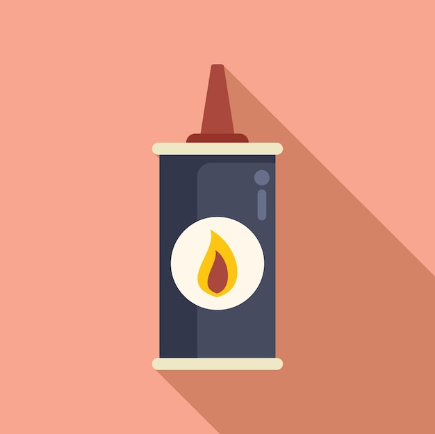 Ilustración vectorial de una botella de ketchup con llama