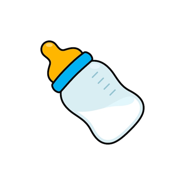 Vector ilustración vectorial de la botella de leche para bebés