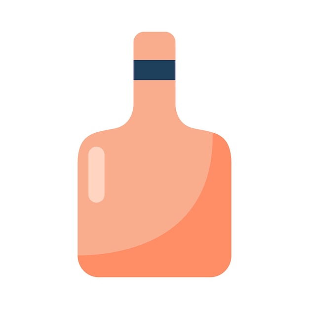 Ilustración vectorial de la botella de melocotón