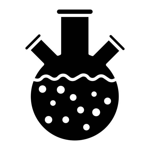 Ilustración vectorial de la botella de tres cuellos