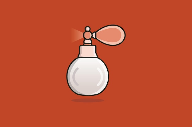 Ilustración vectorial de botella de vidrio de perfume Concepto de icono de objeto de belleza y moda