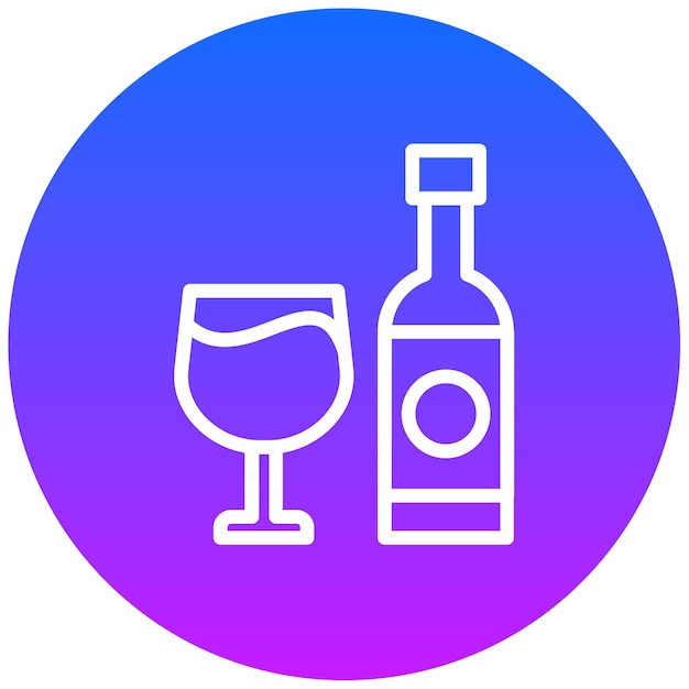 Ilustración vectorial de la botella de vino italiana