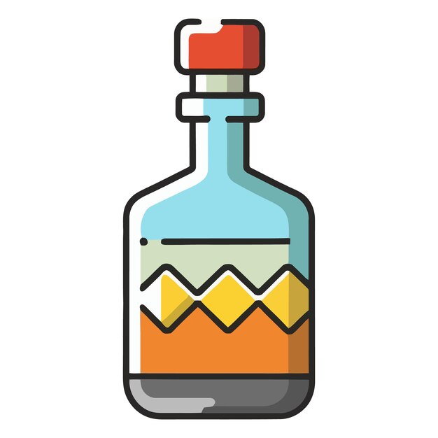 Vector ilustración vectorial de la botella