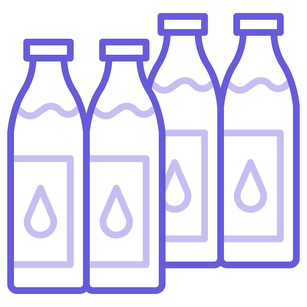 Ilustración vectorial de botellas de leche