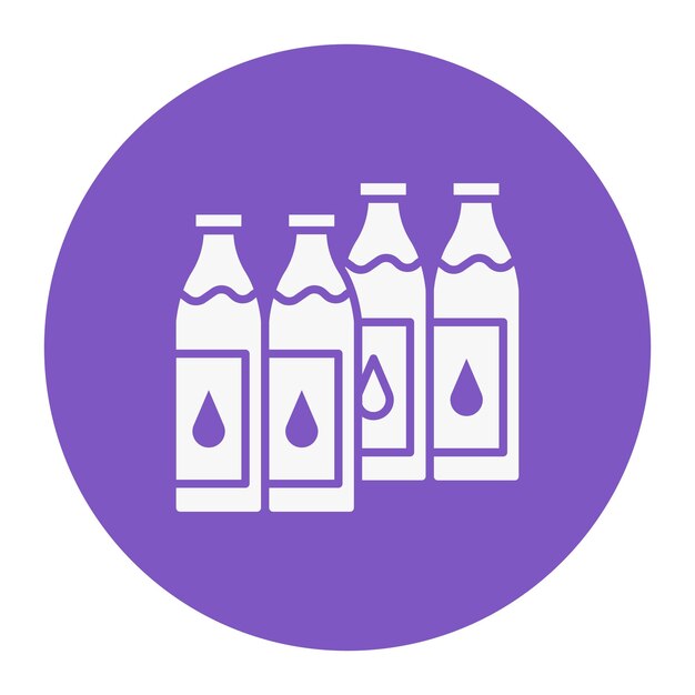 Ilustración vectorial de botellas de leche