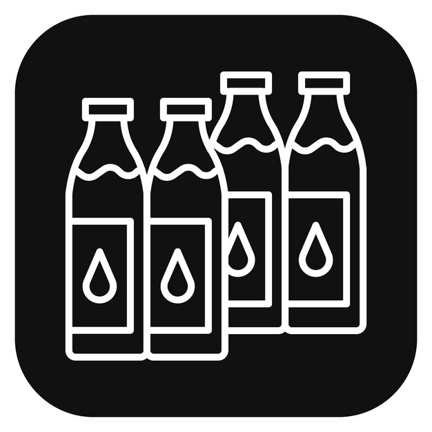 Ilustración vectorial de botellas de leche