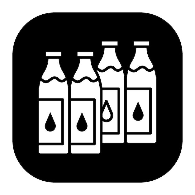 Ilustración vectorial de botellas de leche