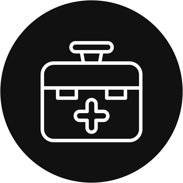 Ilustración vectorial del botiquín de primeros auxilios