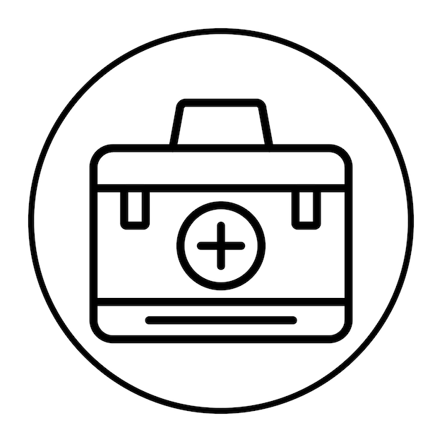 Ilustración vectorial del botiquín de primeros auxilios