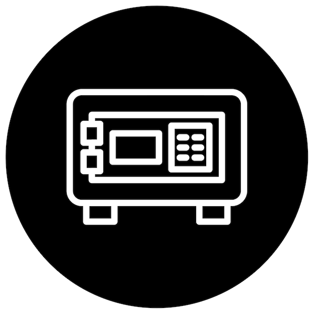Ilustración vectorial de la bóveda llena de dinero