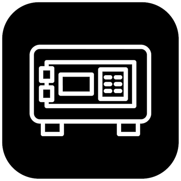 Ilustración vectorial de la bóveda llena de dinero