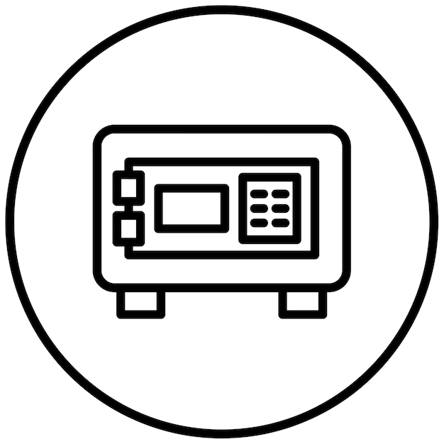 Ilustración vectorial de la bóveda llena de dinero