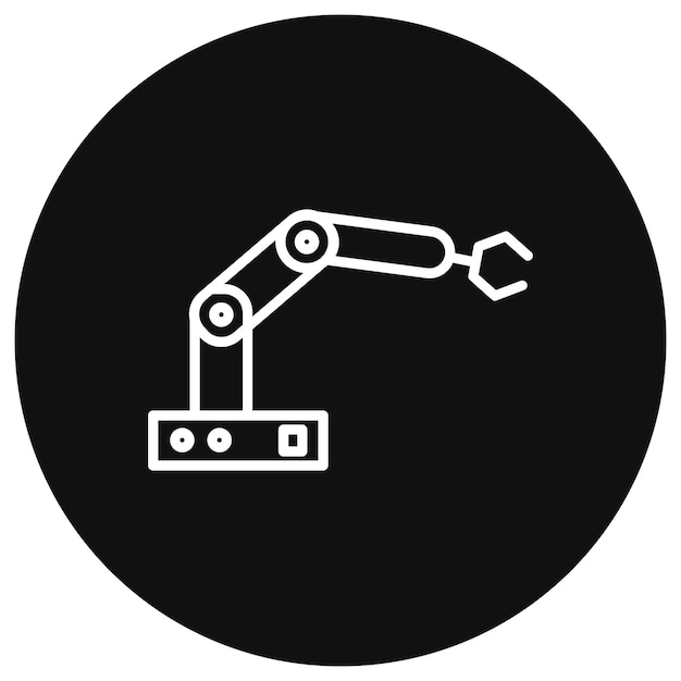 Ilustración vectorial del brazo robótico