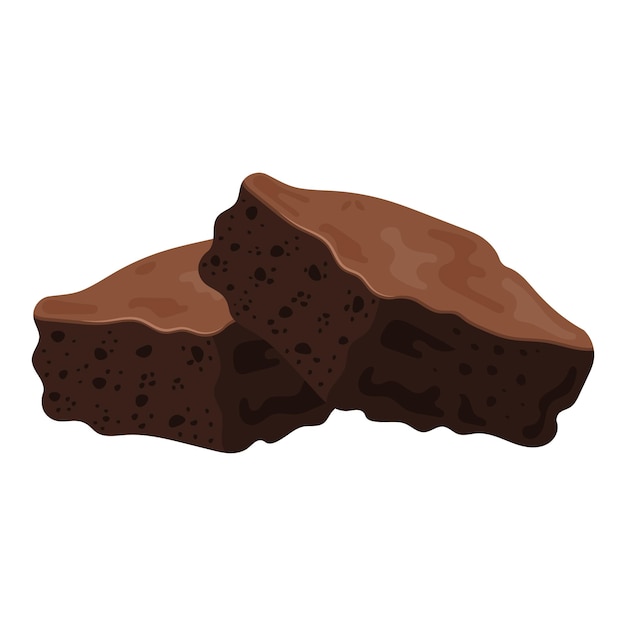 Ilustración vectorial del brownie de chocolate dulce