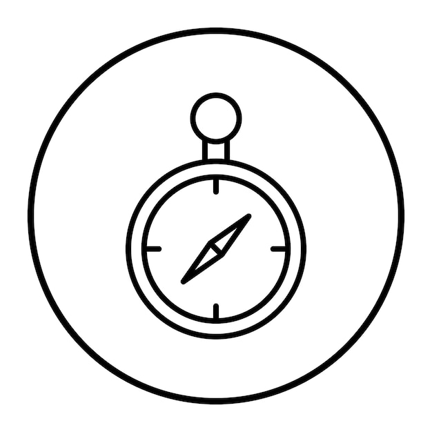 Ilustración vectorial de la brújula