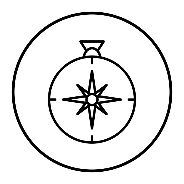 Ilustración vectorial de la brújula