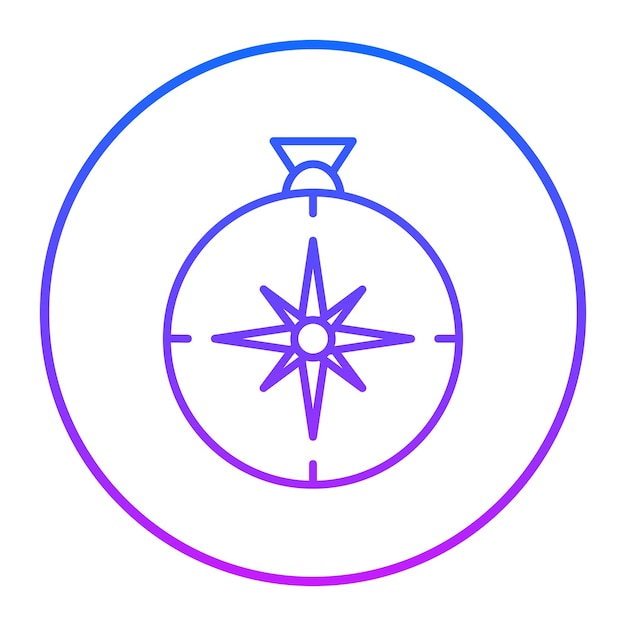 Ilustración vectorial de la brújula