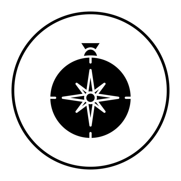 Ilustración vectorial de la brújula