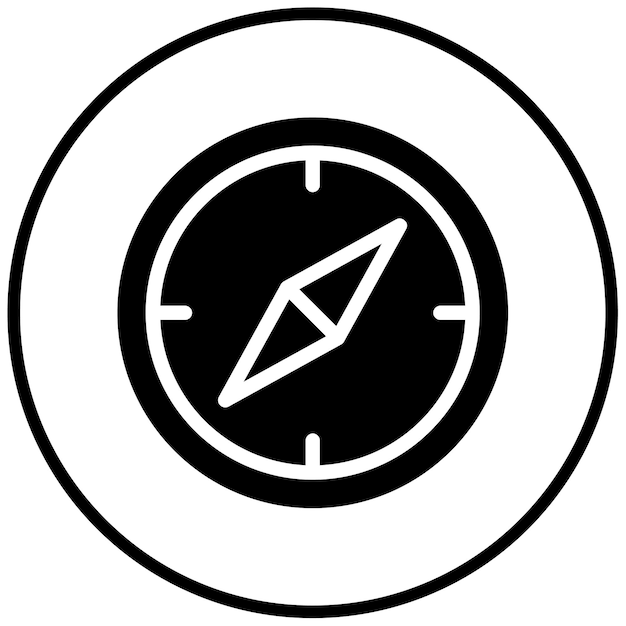 Ilustración vectorial de la brújula