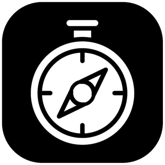 Ilustración vectorial de la brújula