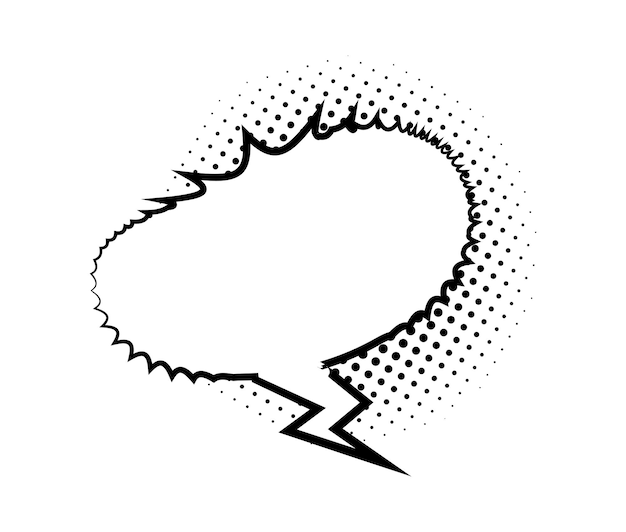 Ilustración vectorial de burbuja retro