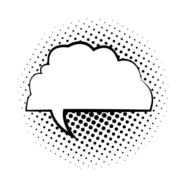 Ilustración vectorial de burbuja retro
