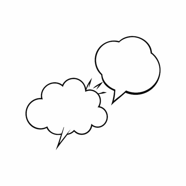 Ilustración vectorial de burbujas de habla de arte pop retro