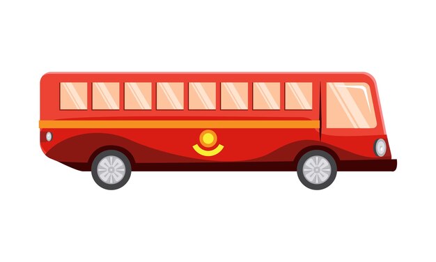 Vector ilustración vectorial del bus de transporte del estado de maharashtra