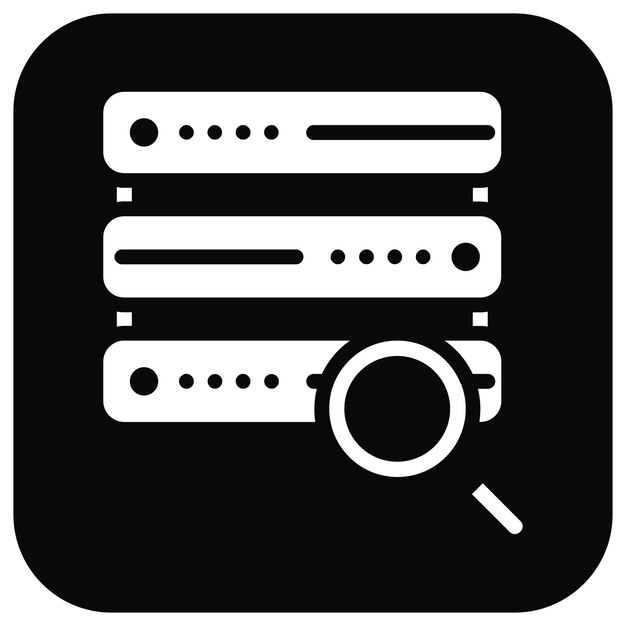 Ilustración vectorial de búsqueda de la base de datos