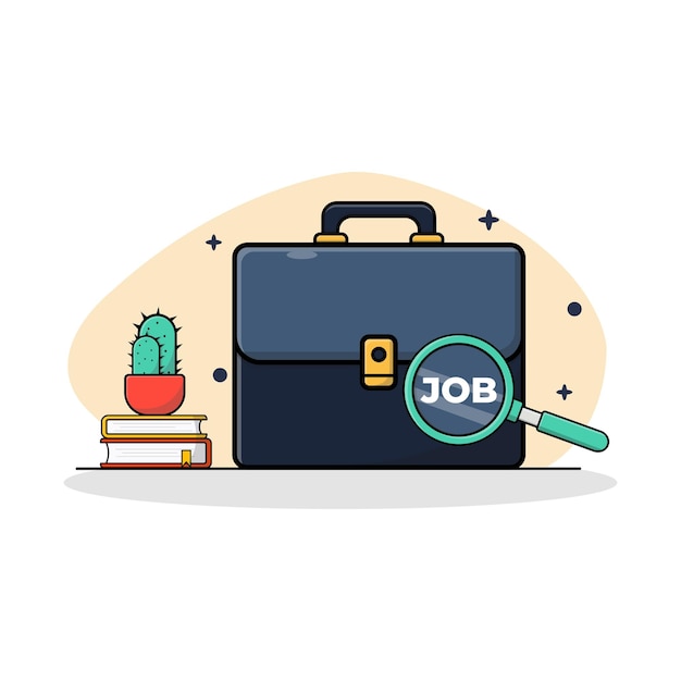 Ilustración vectorial de búsqueda de conceptos de trabajo