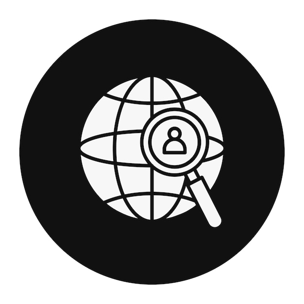 Ilustración vectorial de búsqueda global