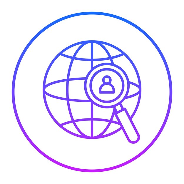 Ilustración vectorial de búsqueda global