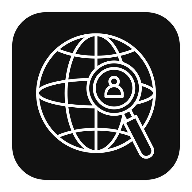 Ilustración vectorial de búsqueda global
