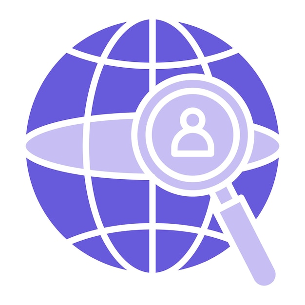 Ilustración vectorial de búsqueda global
