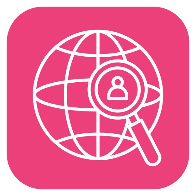 Ilustración vectorial de búsqueda global