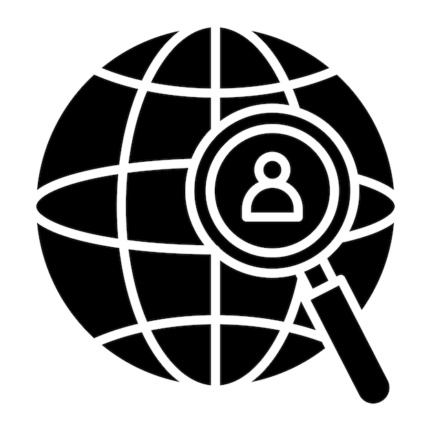 Ilustración vectorial de búsqueda global