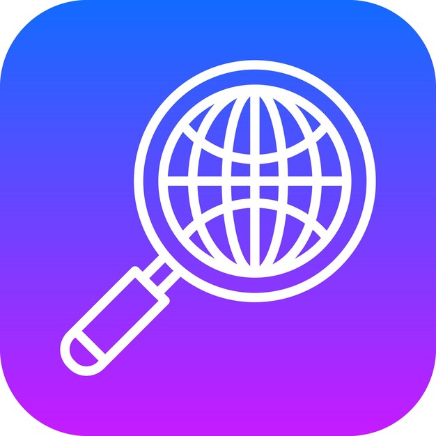 Ilustración vectorial de búsqueda global