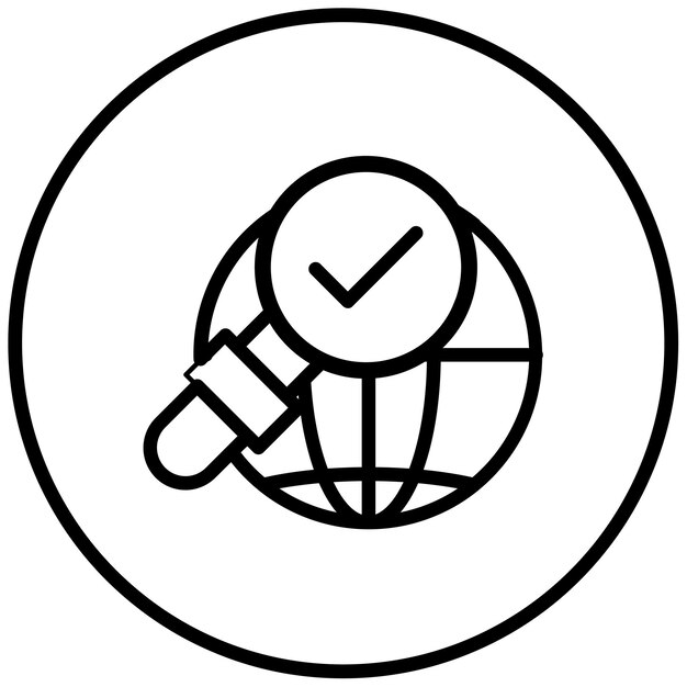 Ilustración vectorial de búsqueda global