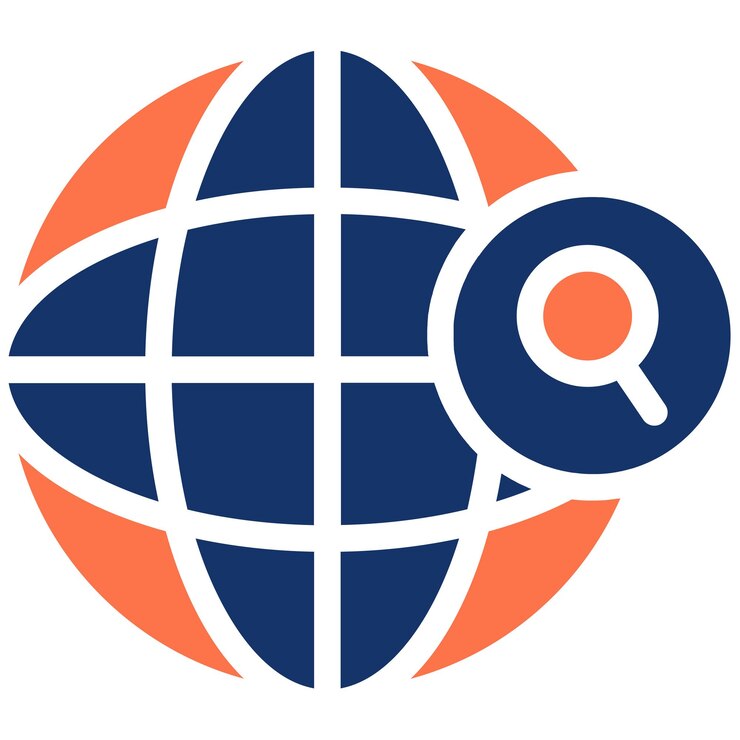 Vector ilustración vectorial de búsqueda global