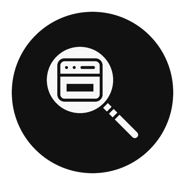 Ilustración vectorial de búsqueda en el sitio web